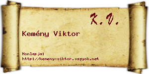 Kemény Viktor névjegykártya