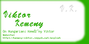 viktor kemeny business card